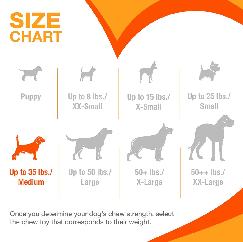 Flexi Chill & Chew Toy for Dogs with Treat Pockets, Dog Toys for Moderate Chewers, Chicken Flavor, Medium - up to 35 Lbs, 1 Count