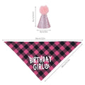 4Pcs Dog Birthday Party Supplies, Birthday Boy Dog Bandana, Dog Birthday Hat with Numbers for Medium Large Dogs Pets