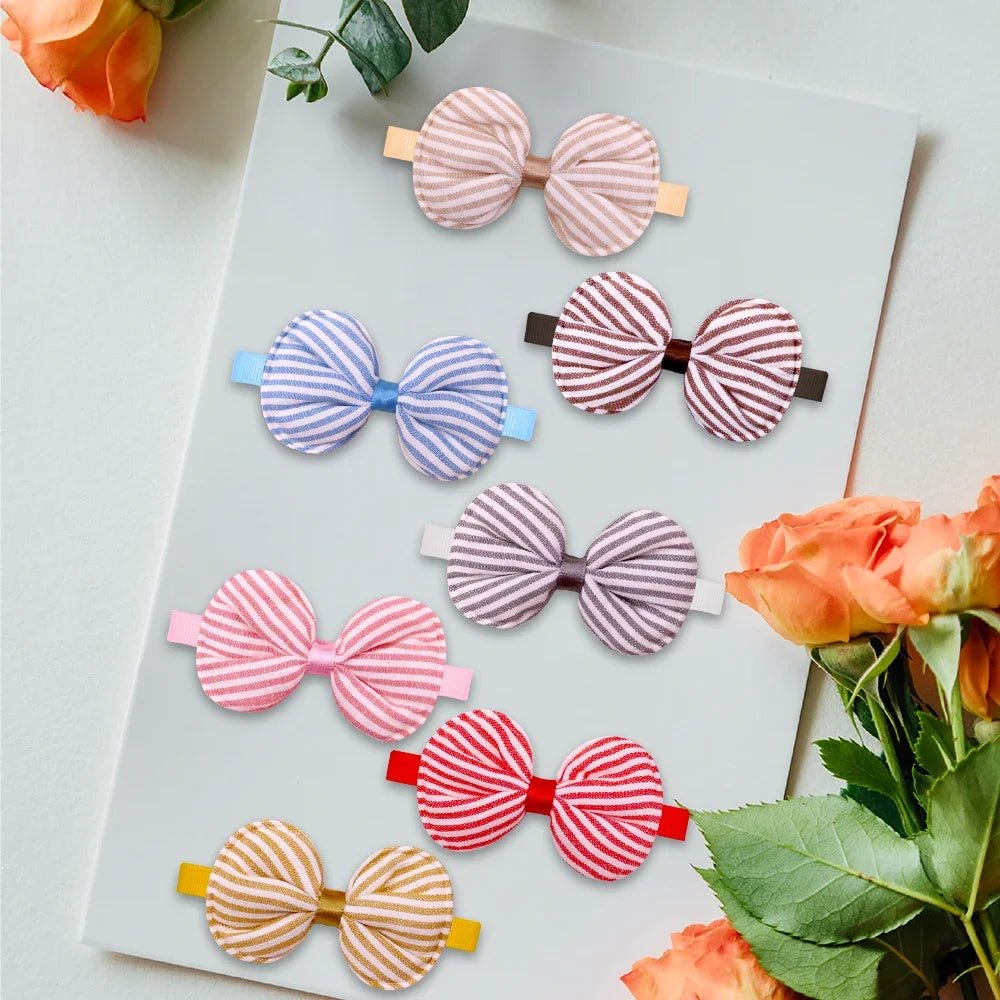 50/100Pcs Small Dog Cat Bow Tie Stripe Pet Dog Bowties Collar Dog Fashion Grooming Accessoreis Cute Dogs Supplies for Small Dogs