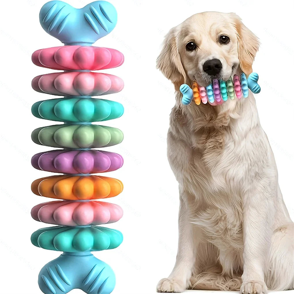 Pet Toys Dog Chew Meaty Bone Toys TPR Bone Type Multi-Meat Pieces Bite Bite Resistant Teeth Toy Set Dog Bone Toy Supplies