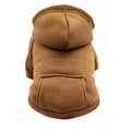 Dog Sweaters for Small Dogs, Dog Hoodie with Pocket - Fall Winter Warm Sweater Puppy Clothes for Small Medium Dogs Boy Girl Dog Clothes Brown