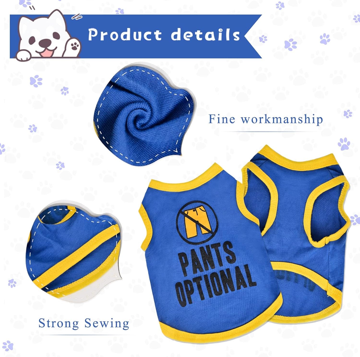 Pet Dog Clothes for Small Dogs Girl Boy 3 Piece Puppy Shirt Male Female Outfits  Cat Clothing Apparel for Teacup Rench Bulldog Yorkie Breed (S)