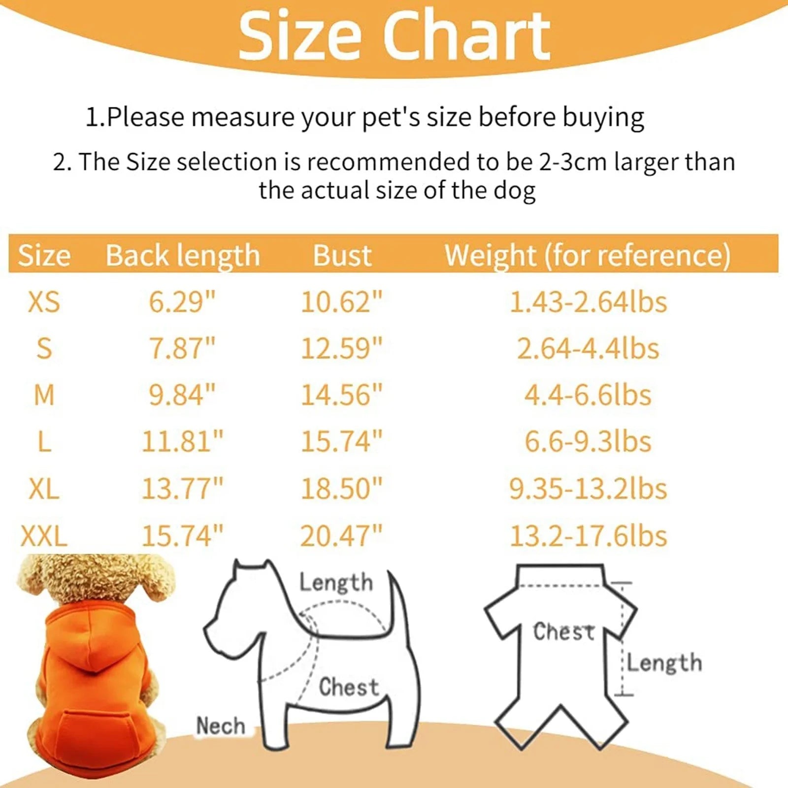 Dog Sweater Dog Hoodie with Pocket - Fall Winter Warm Sweater Puppy Clothes for Small Medium Dogs Boy Girl Dog Clothes Navy