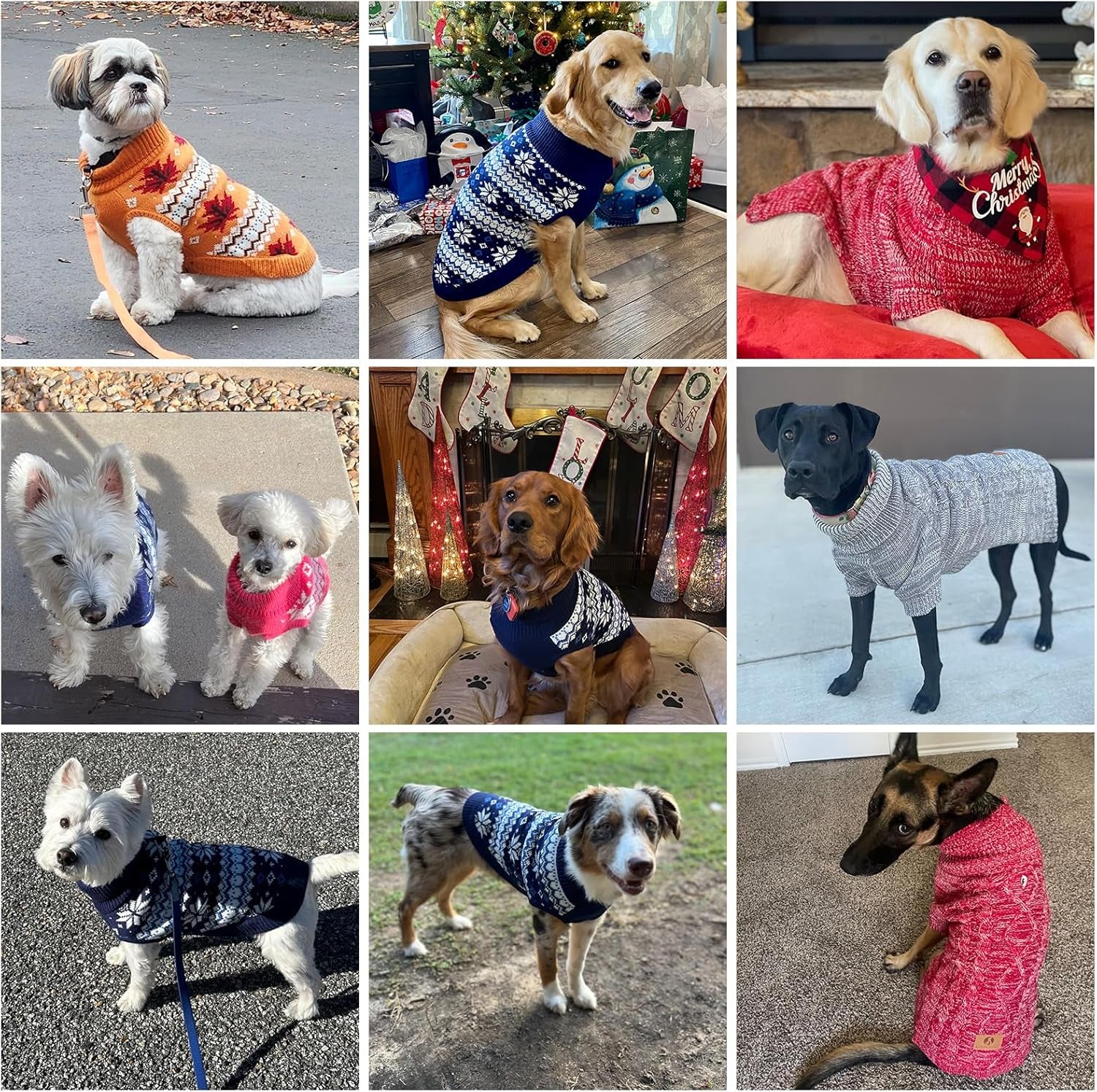 Cable Knit Dog Sweater Turtleneck, Cold Weather Pullover Classic Knitwear, Snowflake Pattern Thick Warm Winter Pet Clothes, Dog Christmas Sweater for Small Medium Large Dogs Cats,Green SM