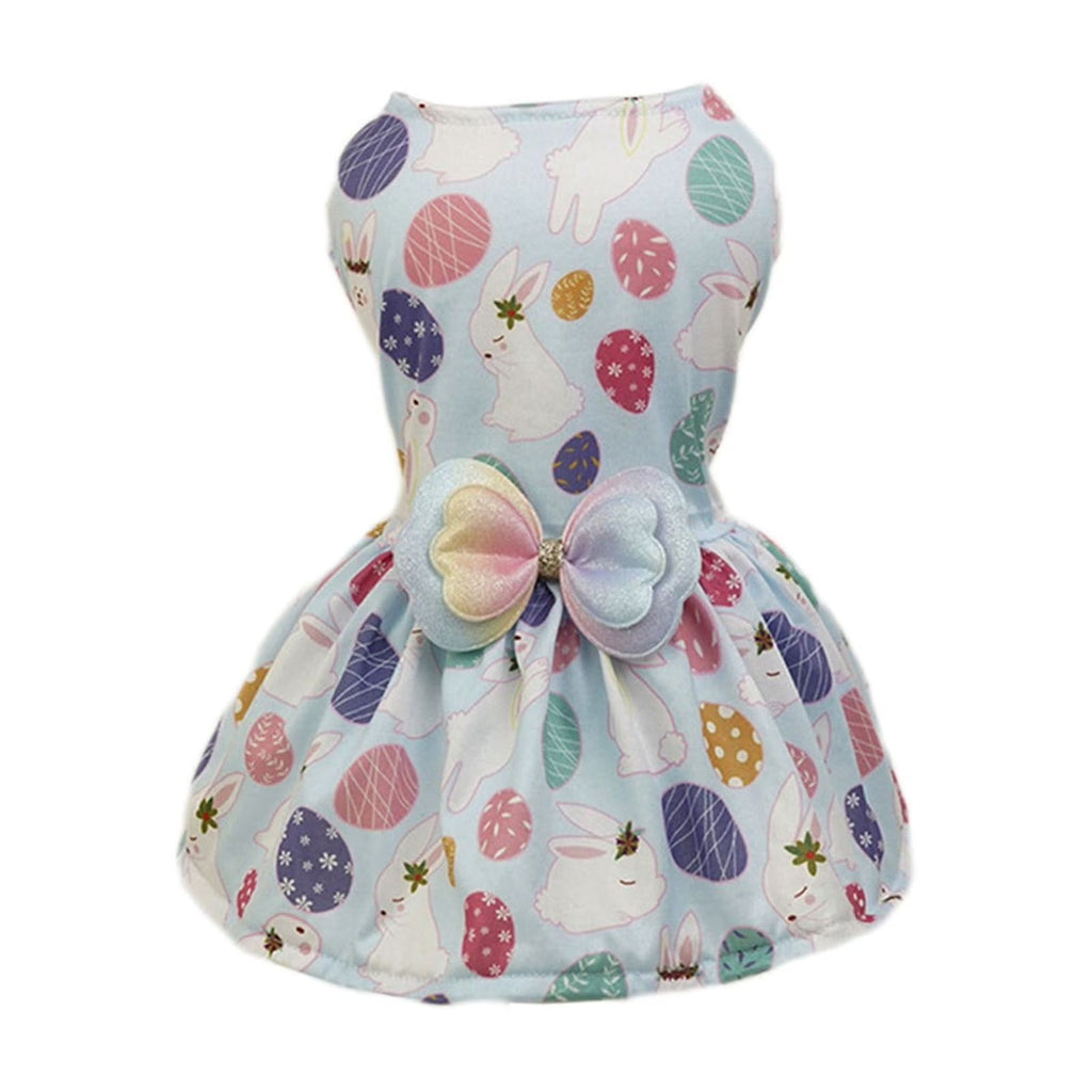 Easter Egg Dog Dress,Dog Clothes for Small Dogs,Girl Dog Clothes,Pet Summer Clothes Apparel for Dogs and Cats (Easter Egg,Size M)