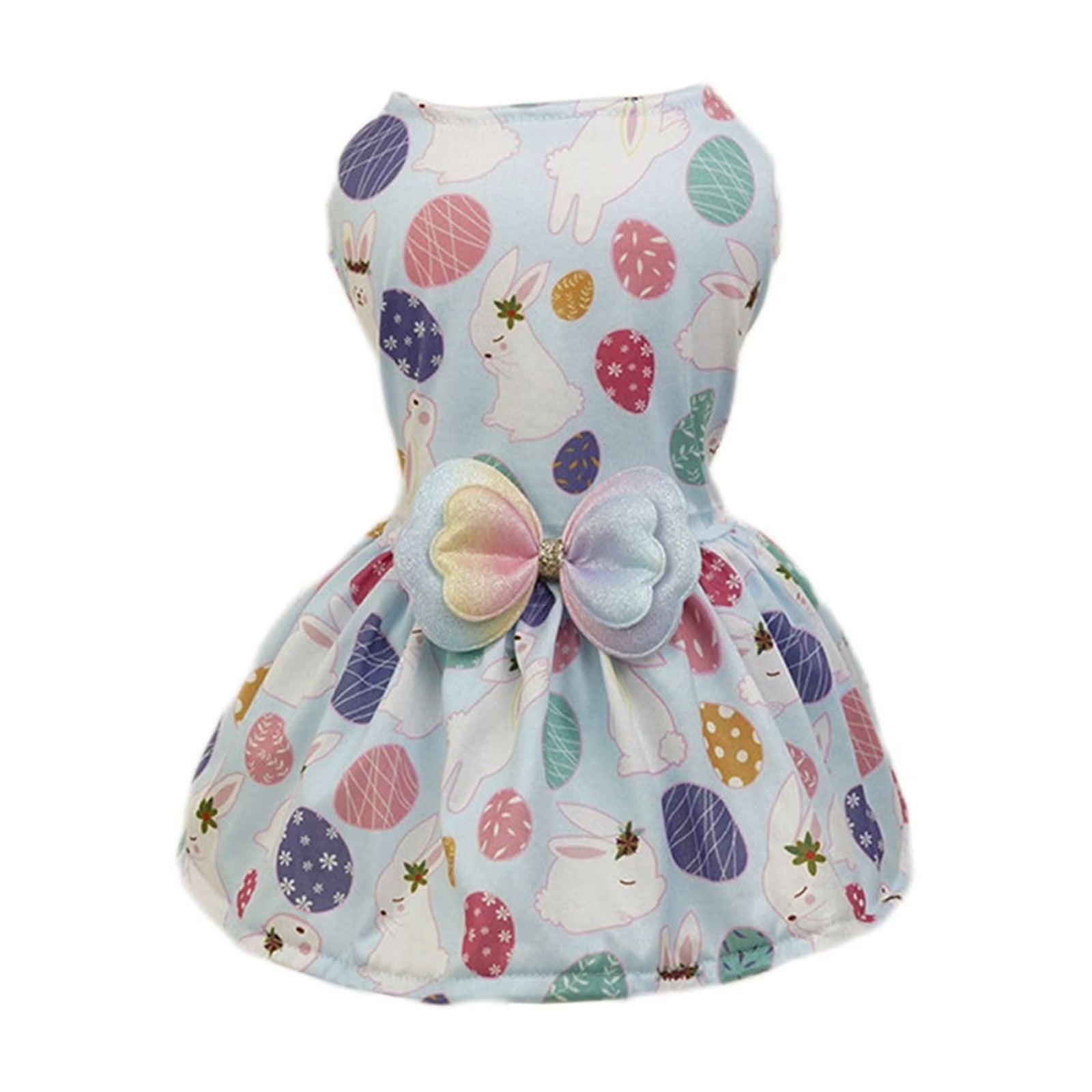 Easter Egg Dog Dress,Dog Clothes for Small Dogs,Girl Dog Clothes,Pet Summer Clothes Apparel for Dogs and Cats (Easter Egg,Size M)