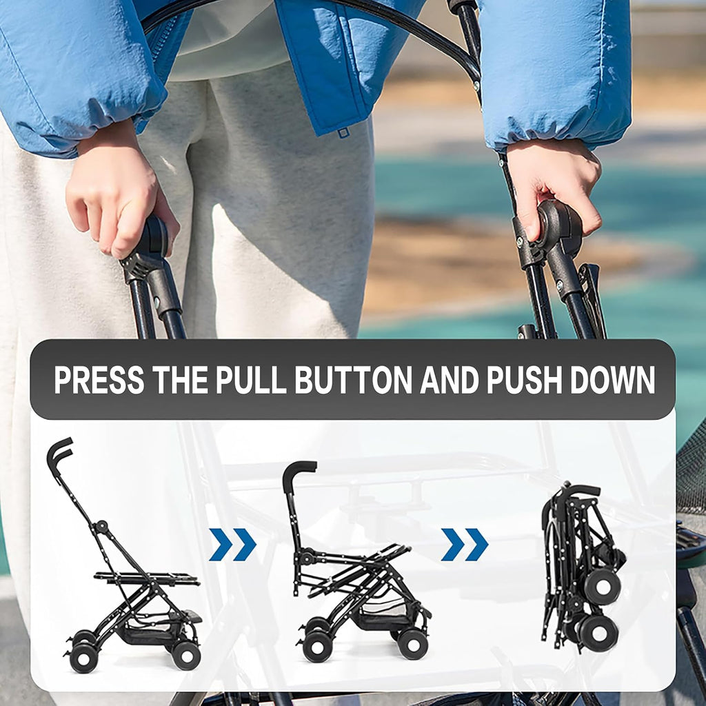3 in 1 Dog Stroller 4 Wheels Folding Pet Stroller with Detachable Carrier Multifunction Dog Travel Carrier Portable Pet Jogging Stroller for Medium Small Dogs Cats (Blue)