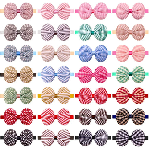 50/100Pcs Small Dog Cat Bow Tie Stripe Pet Dog Bowties Collar Dog Fashion Grooming Accessoreis Cute Dogs Supplies for Small Dogs