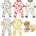 5 Pieces Puppy Dog Pajamas Pet Jumpsuit Soft Puppy Rompers Pet Dog Cute Clothes Onesies Puppy Bodysuits for Pet Puppy Dog