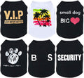 6 Pack Dog Clothes for Small Dog Black Puppy T Shirts Soft Chihuahua Clothes K9 Security Pattern Small Puppy T Shirt Summer Autumn