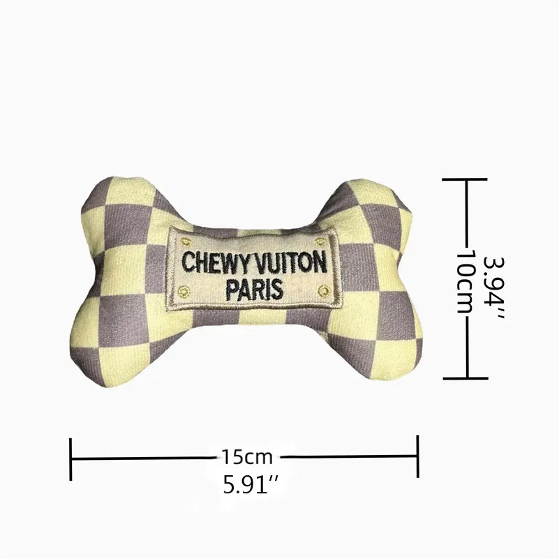 Funny Furry Squeaker Bone for Pets - Soft and Safe Doggy Play Gizmos Featuring Vibrant Colors Outdoor Training Toy
