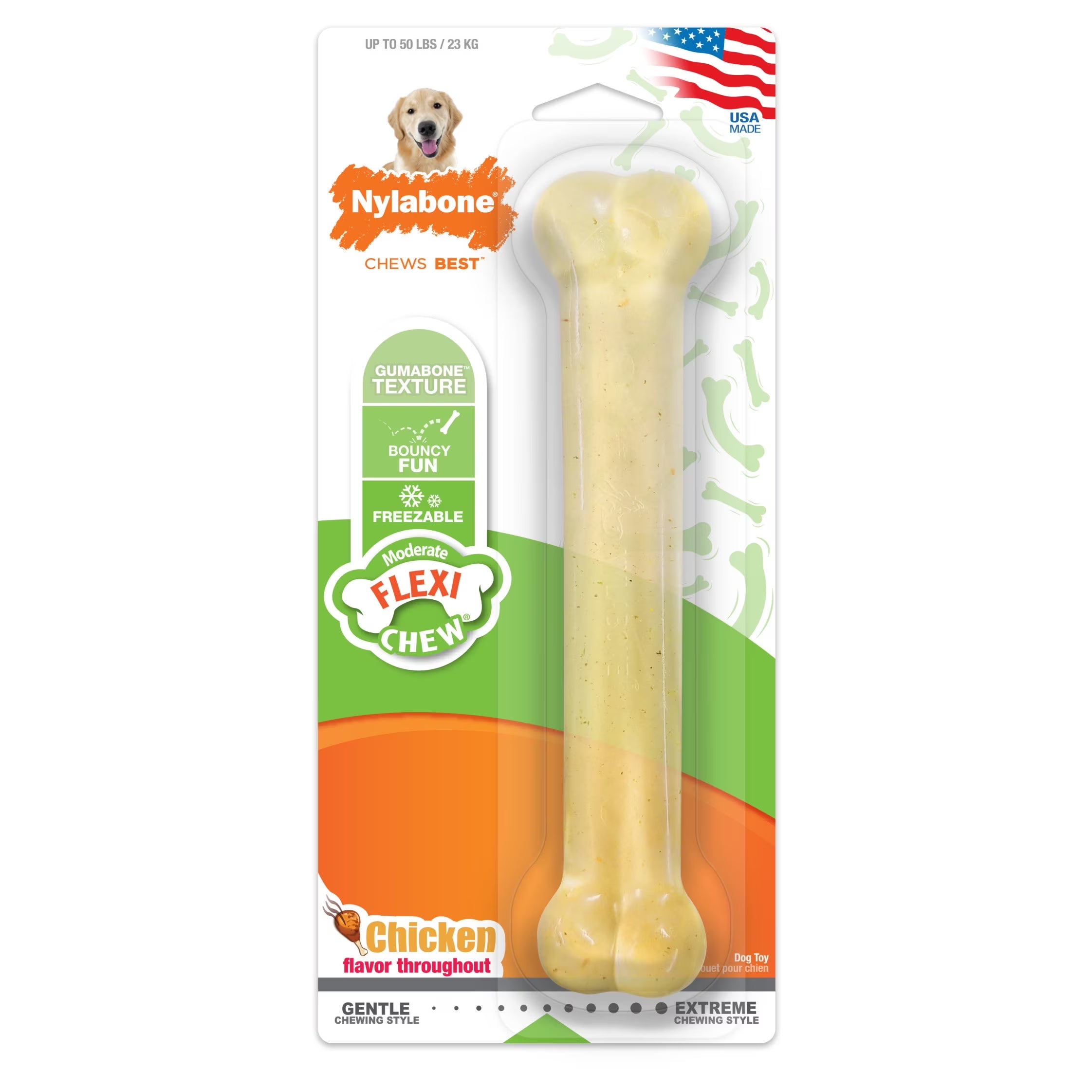 Flexi Chew Gumabone Original Bone Chew Toy Chicken Large (1 Count)