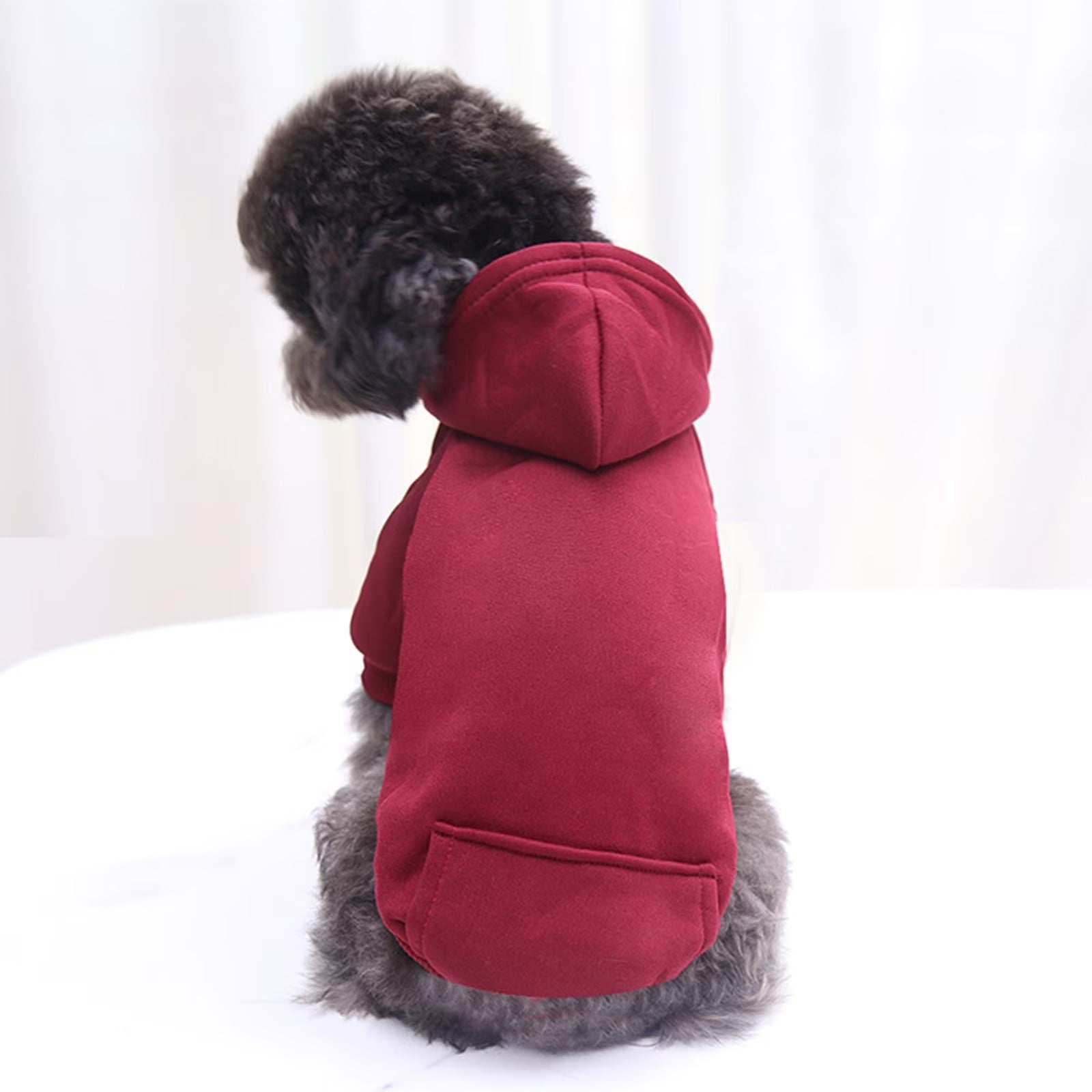Dog Sweaters for Small Dogs, Dog Hoodie with Pocket - Fall Winter Warm Sweater Puppy Clothes for Small Medium Dogs Boy Girl Dog Clothes Red