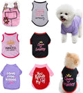 6 Pack Dog Clothes for Small Dogs Boy and Girl, Soft and Breathable Puppy Kitten Dog Shirts with Letters for Pet Dogs Cats,Dog T-Shirts Apparel Sleeveless Vests for Chihuahua Yorkies