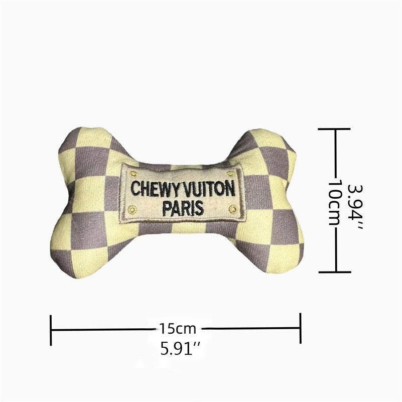 Funny Furry Squeaker Bone for Pets - Soft and Safe Doggy Play Gizmos Featuring Vibrant Colors Outdoor Training Toy