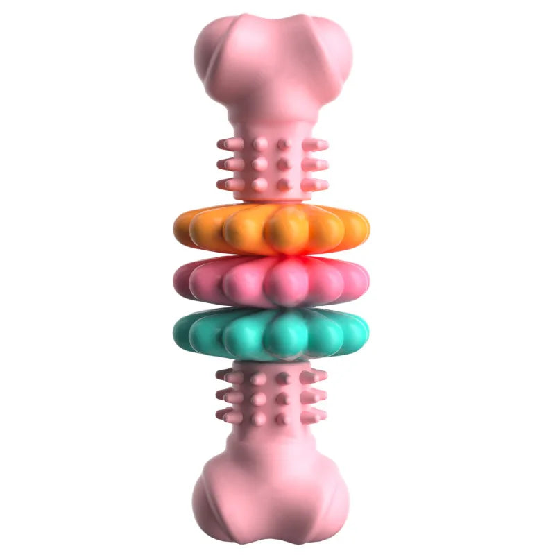 Pet Toys Dog Chew Meaty Bone Toys TPR Bone Type Multi-Meat Pieces Bite Bite Resistant Teeth Toy Set Dog Bone Toy Supplies